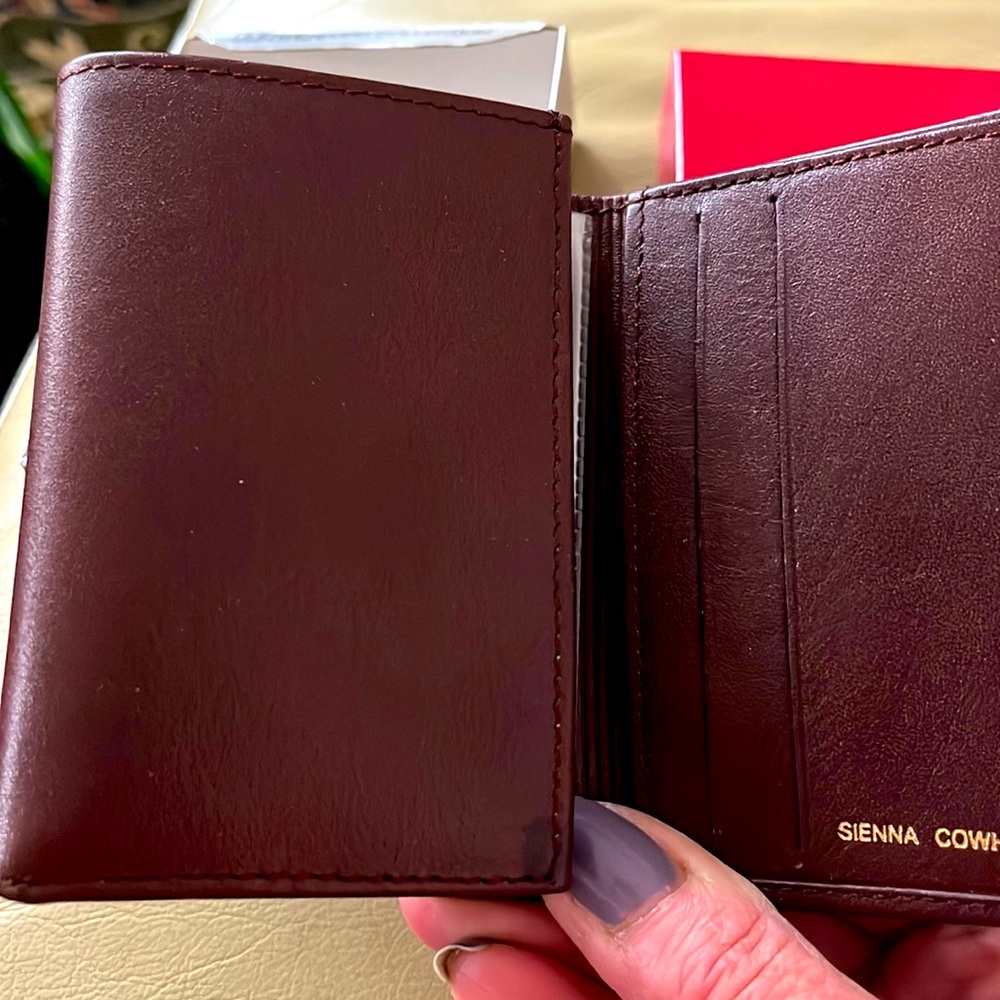 Vintage Men’s Sienna Cowhide Leather Tri-fold wallet